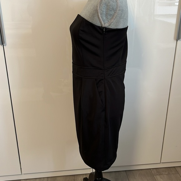 VERY J Lined Black Strapless Mini Dress, Size L - Picture 2 of 16